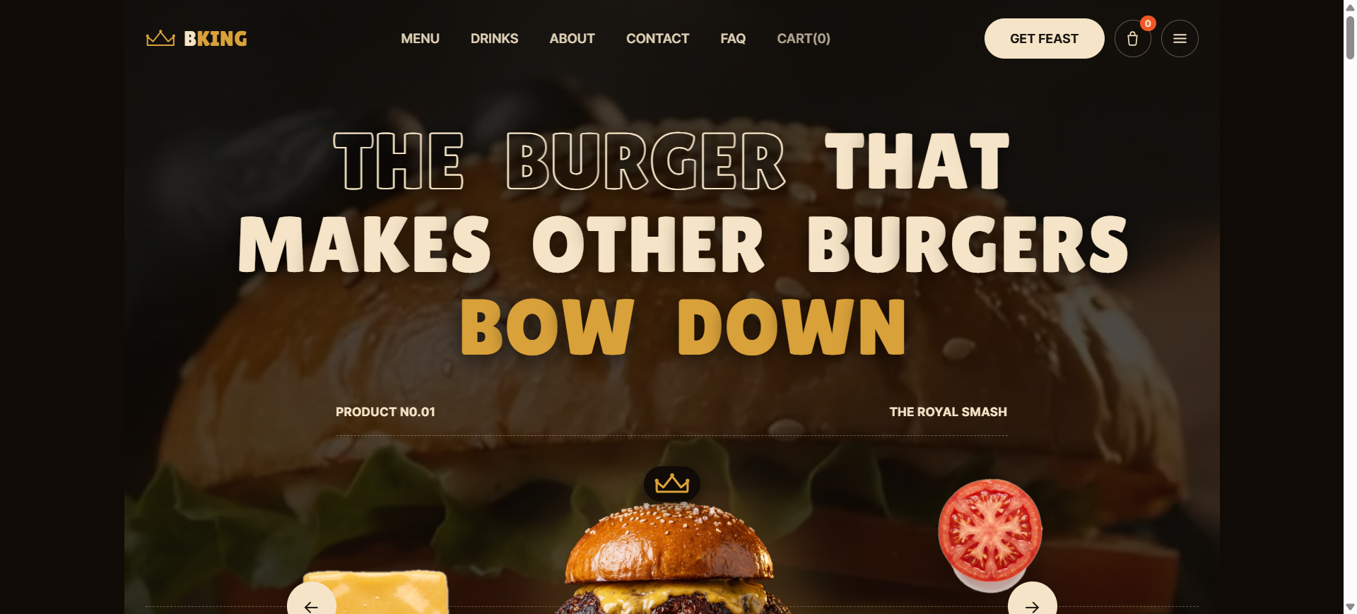 BKING website screenshot