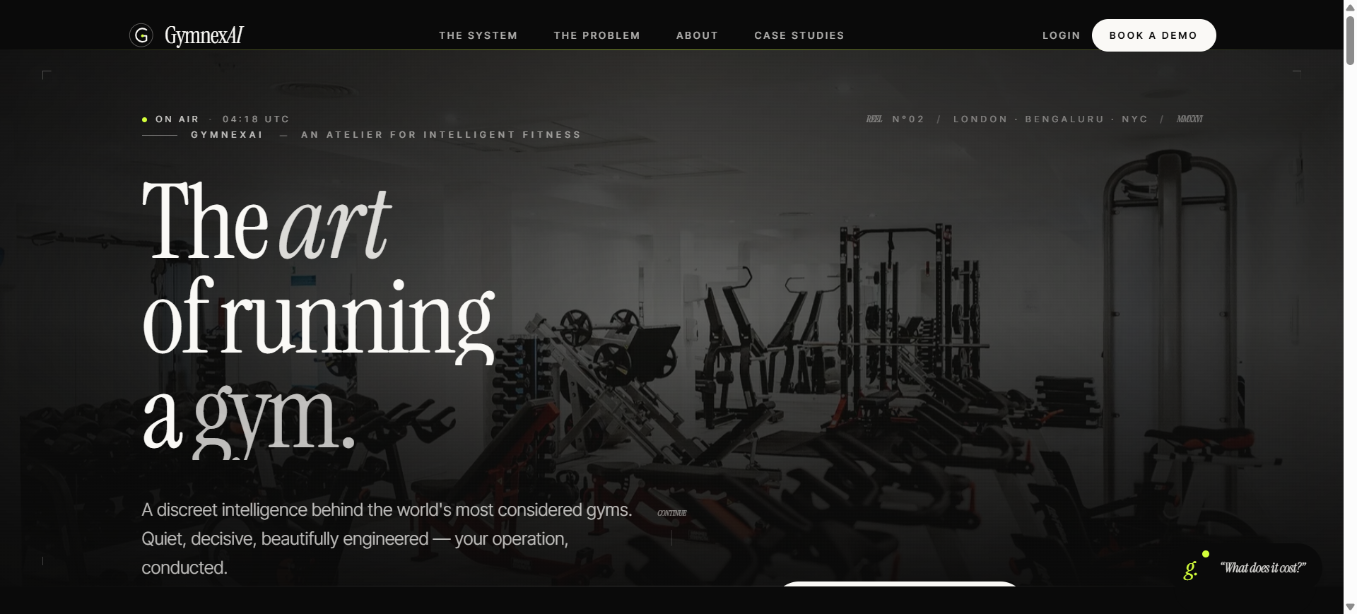 GYMNEX AI website screenshot