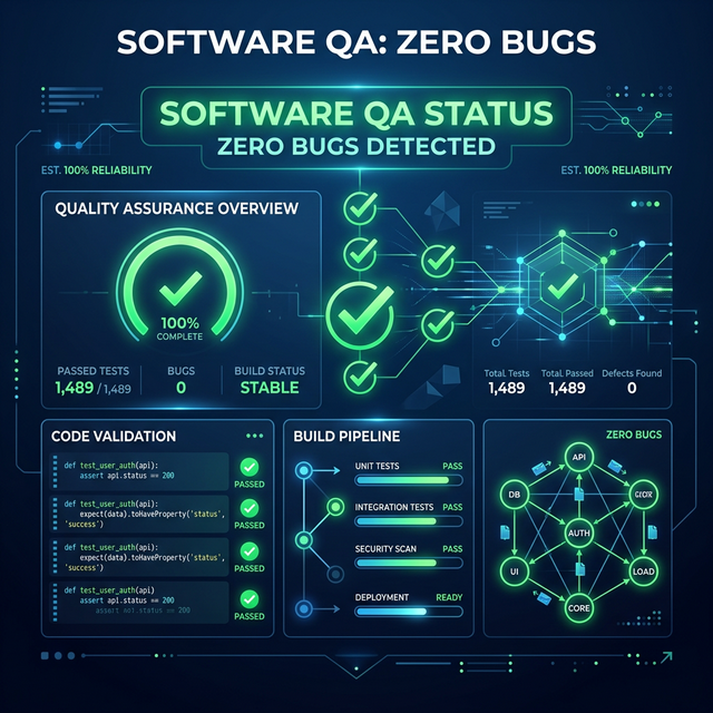 Software testing dashboard